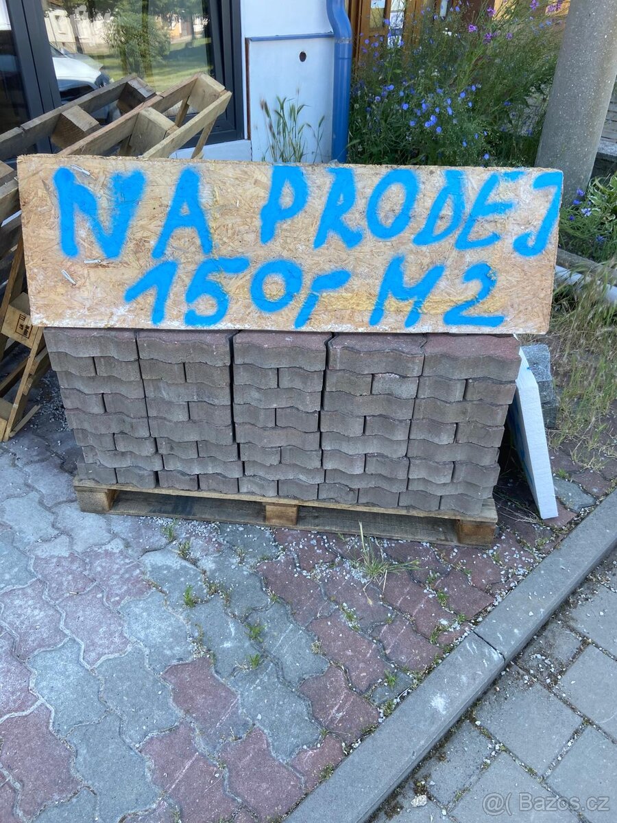 Zámková dlažba 150Kč/m2
