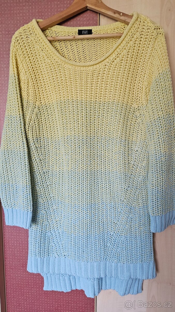Teplý dlouhý svetr F&F 42 / L-XL