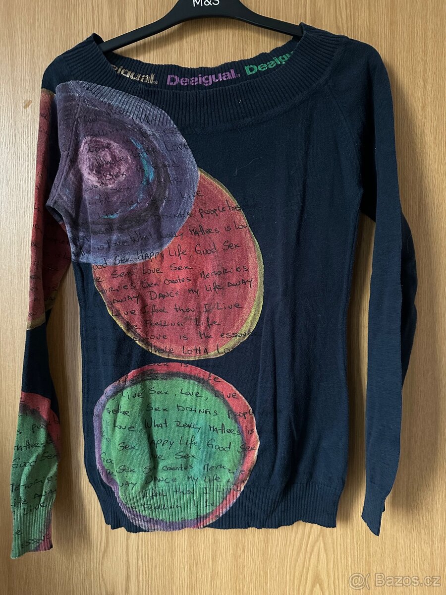 Modrý svetr Desigual velikost s