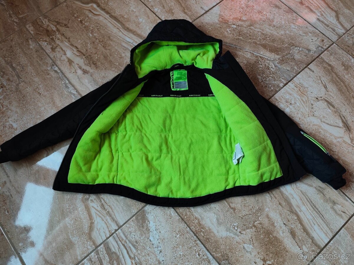 Northville lyžařská bunda černá neon 140
