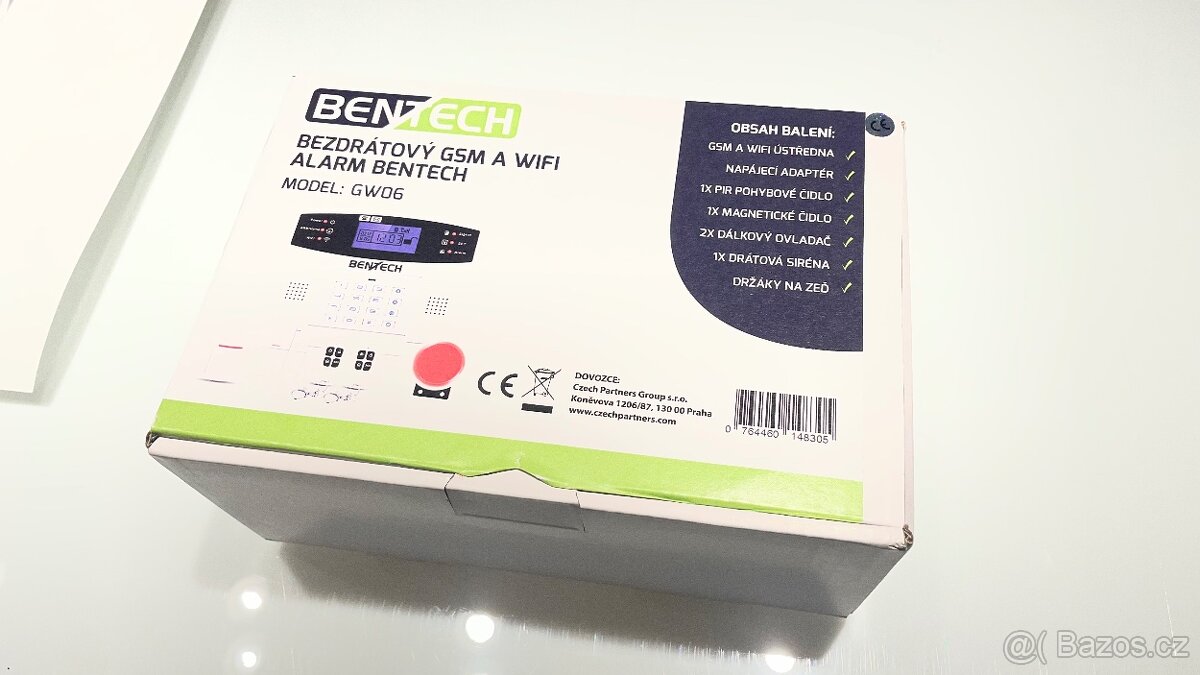 Bezdrátový GSM a WIFI Alarm BENTECH GW06