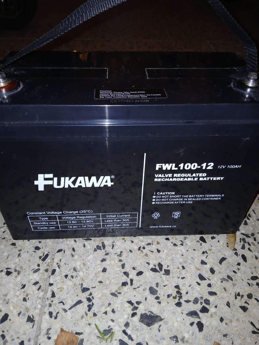 Staniční baterie Fukawa FWL 12v, 100 Ah