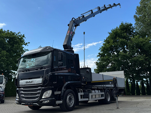 DAF CF 450 6X2 - valník s hydraulickou rukou + čelo