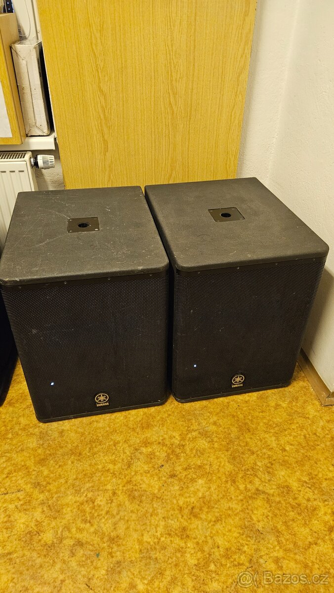 2x YAMAHA dxs 15 aktivní dřevěný subwofer reprobox