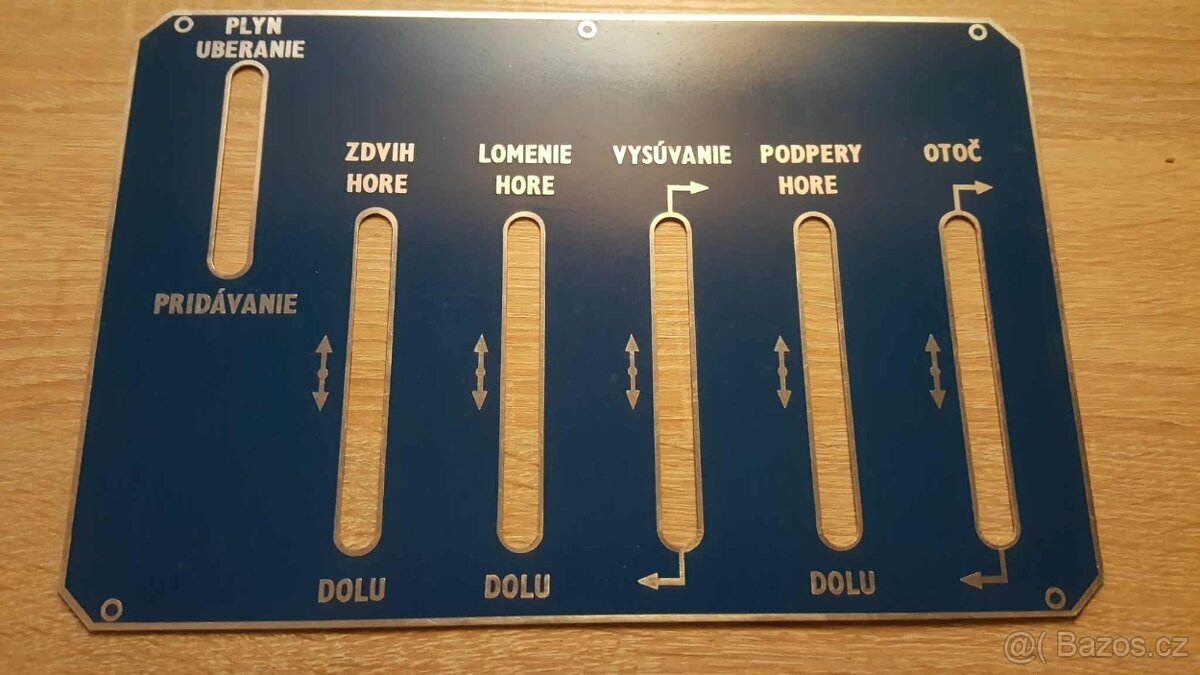 Štítek ovládání HR 3001 HR 2503