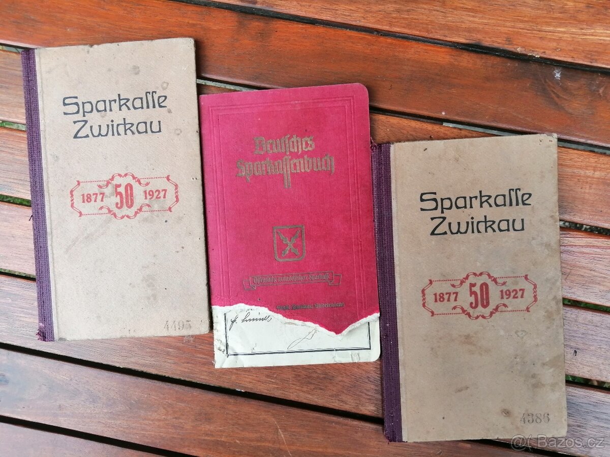 Sada vkladních knížek ze SUDET