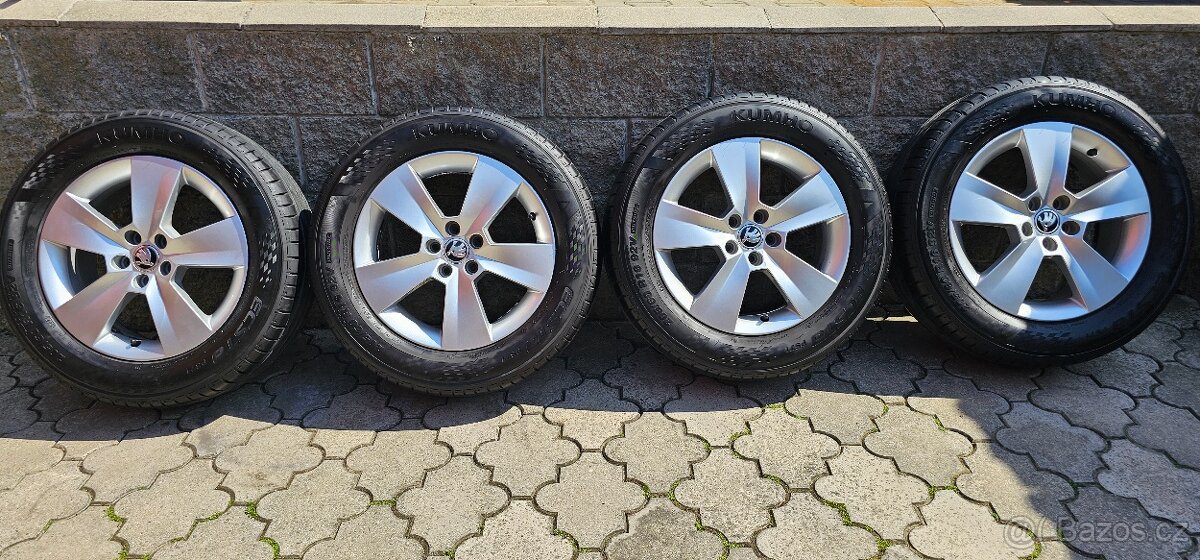 Originál alu Škoda SCALA 5x100 205/60 R16 - 6mm