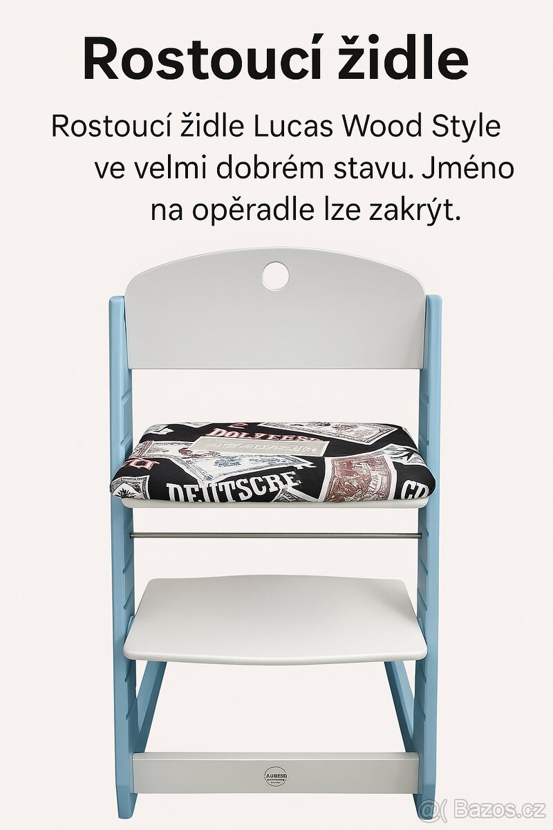 Rostoucí židle Lucas Wood Style – dobrý stav