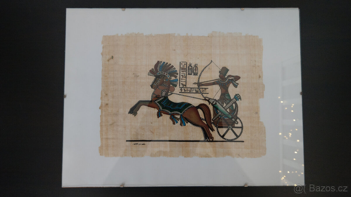 Obraz zasklený papyrus - jezdec