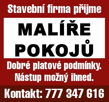 Přijmu malíře do stavební firmy
