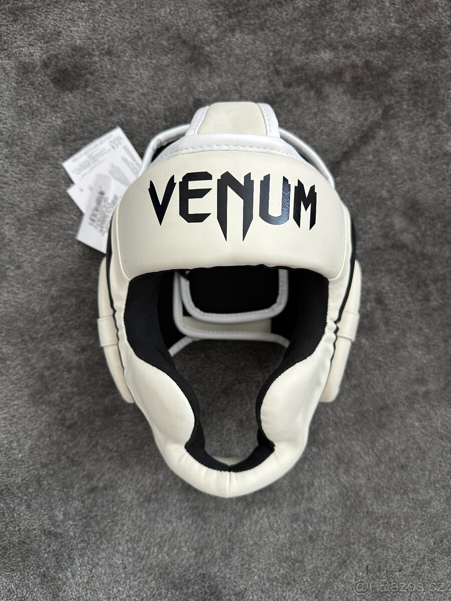 Boxerská helma Venum Elite bílá vel. 53-59