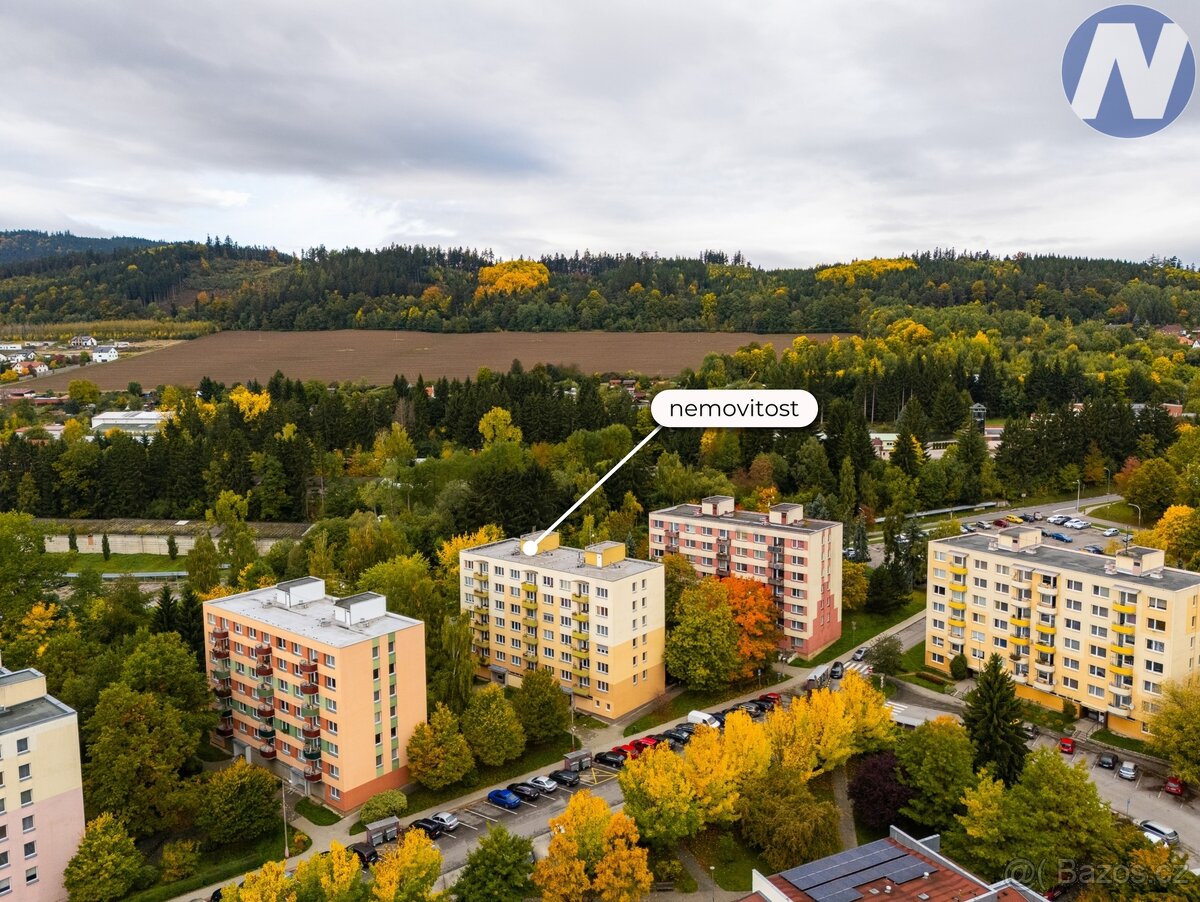 Byt 3+1 (62,5 m²) s balkonem, Prachatice – Náměstí přátelstv