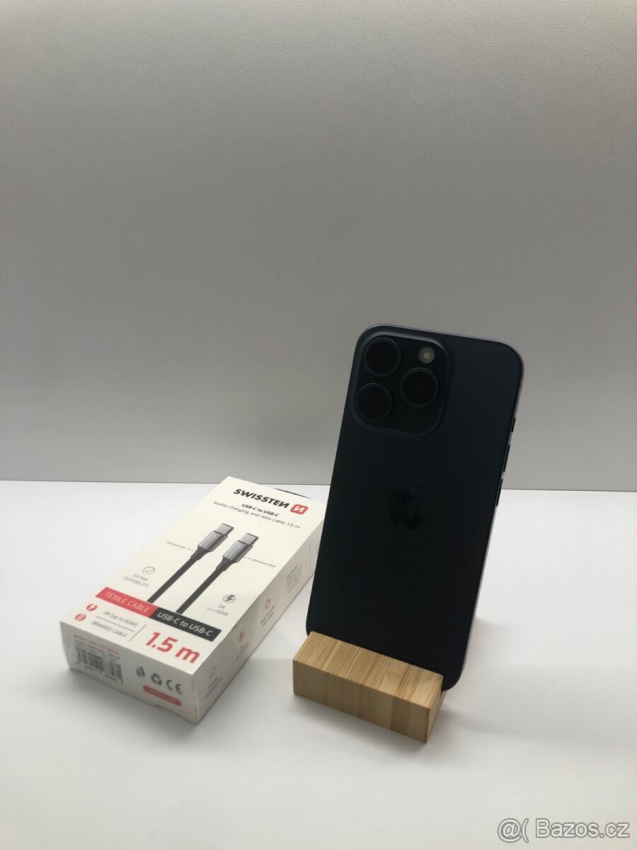 Apple iPhone 15 Pro 128 GB Blue Titanium - ZÁRUKA+FAKTURA