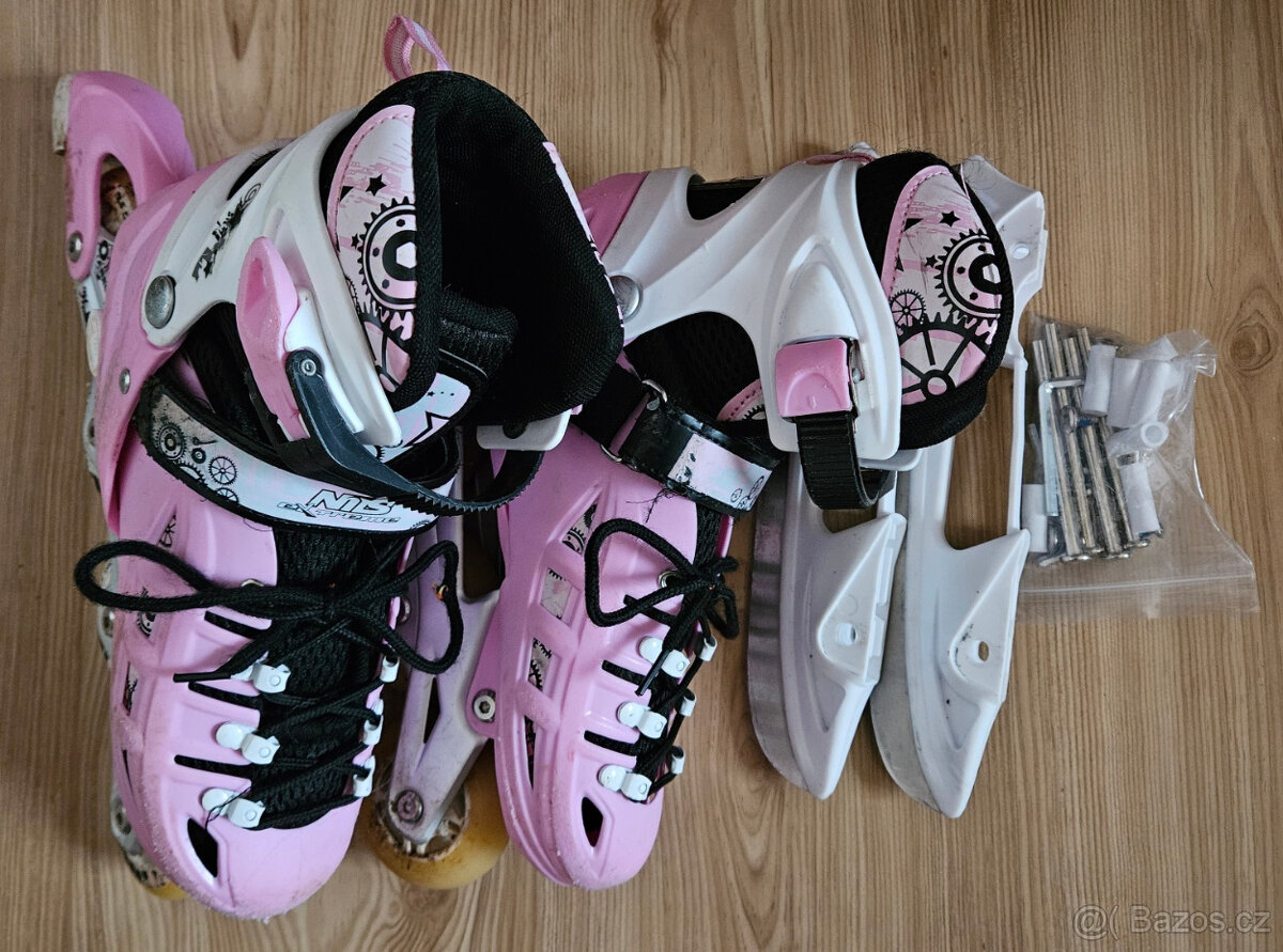 Dětské brusle 2v1 nastavitelné 35-38