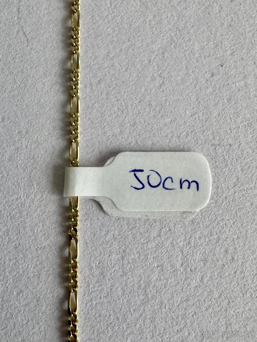 Zlatý řetízek 14K, 50 cm, 4,20 g