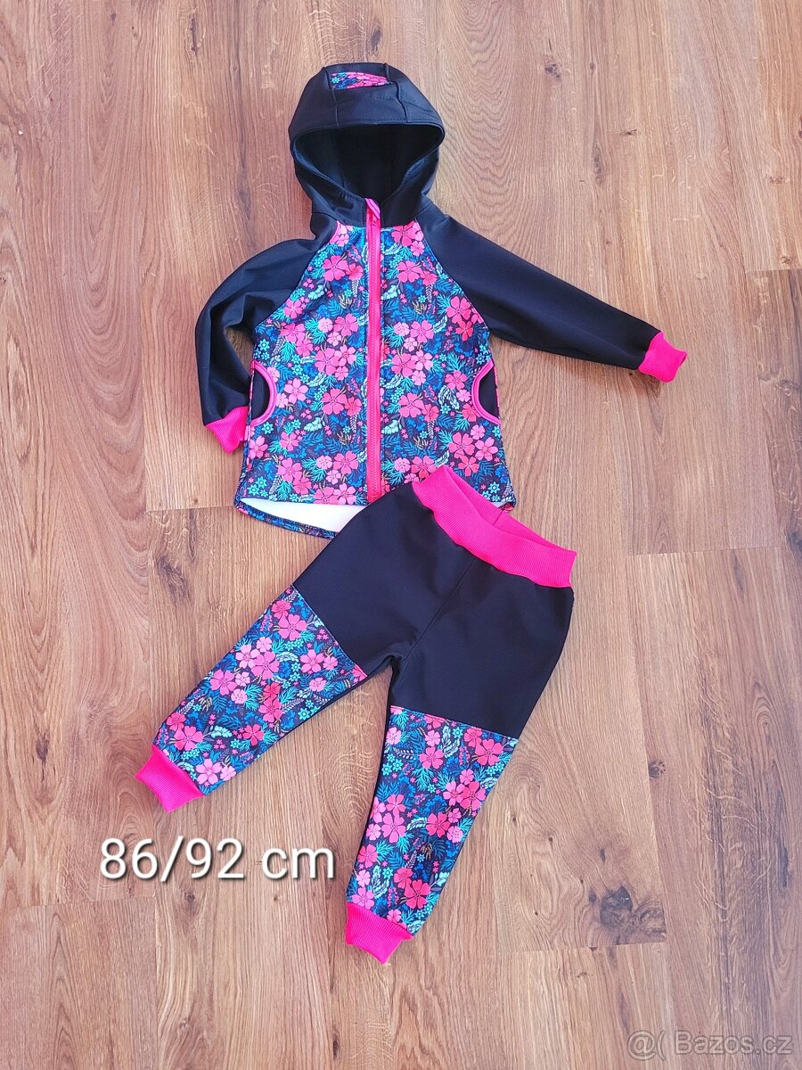 Softshell sety s fleecem - vel. 86/92 cm holky