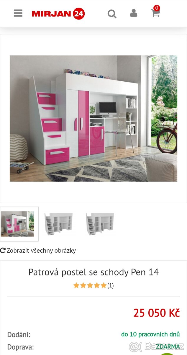 Dětská poschoďová postel