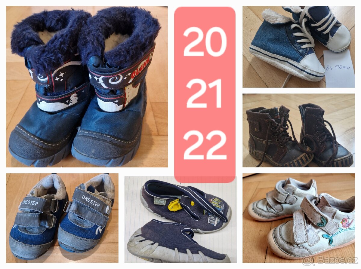 Kožené barefoot boty DD step,OneStep,Sněhule Olang 20-21-22