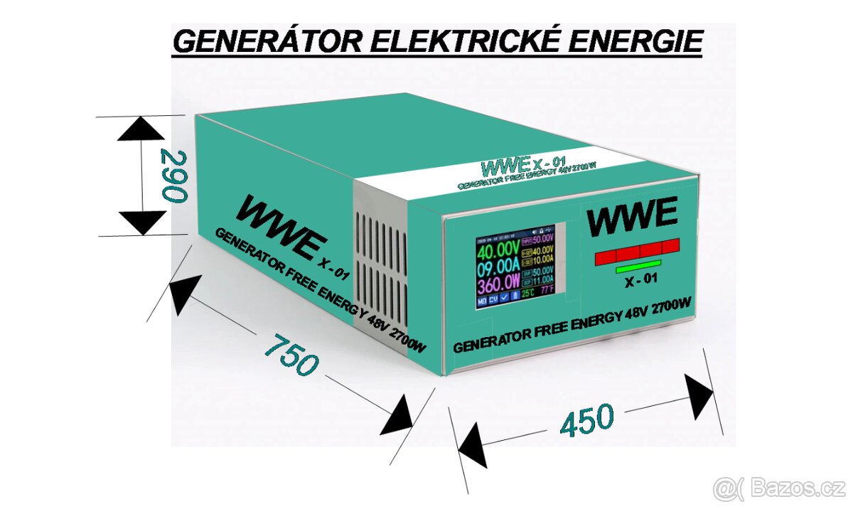 Generátor elektrické energie2700W 230-400V
