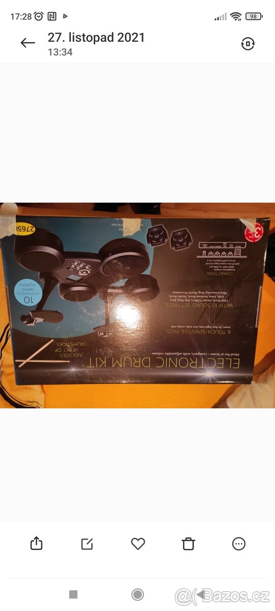 Dětskí elektronickí bicí set