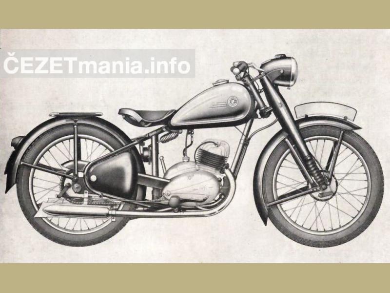 ČZ 150 C,pevný rám z roku 1950