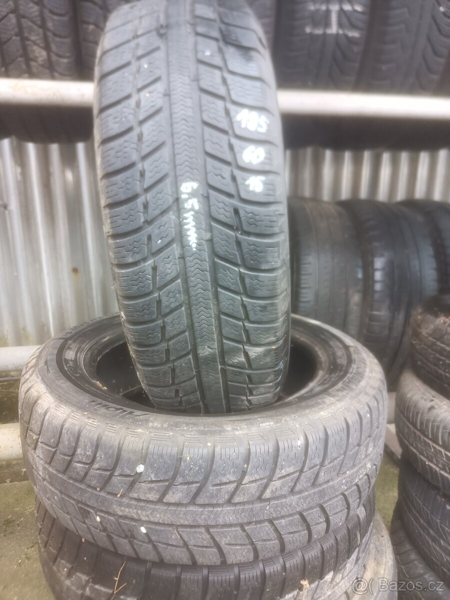 Zimni 185/60/15 2×Michelin 6,5mm