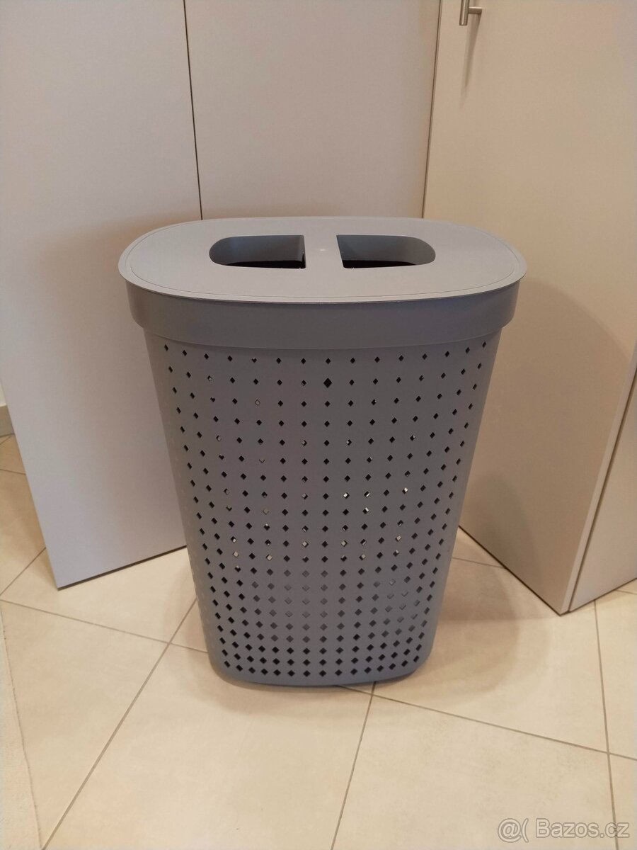 Koš na prádlo, jako nový, 46x34x64, 61 litrů