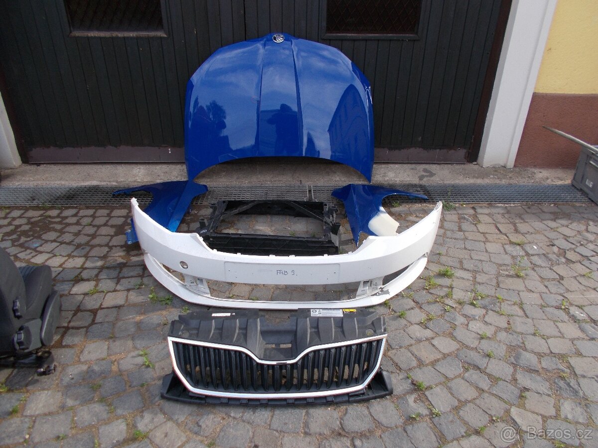 skoda fabia 3 predek,kapota,naraznik,2xblatnik