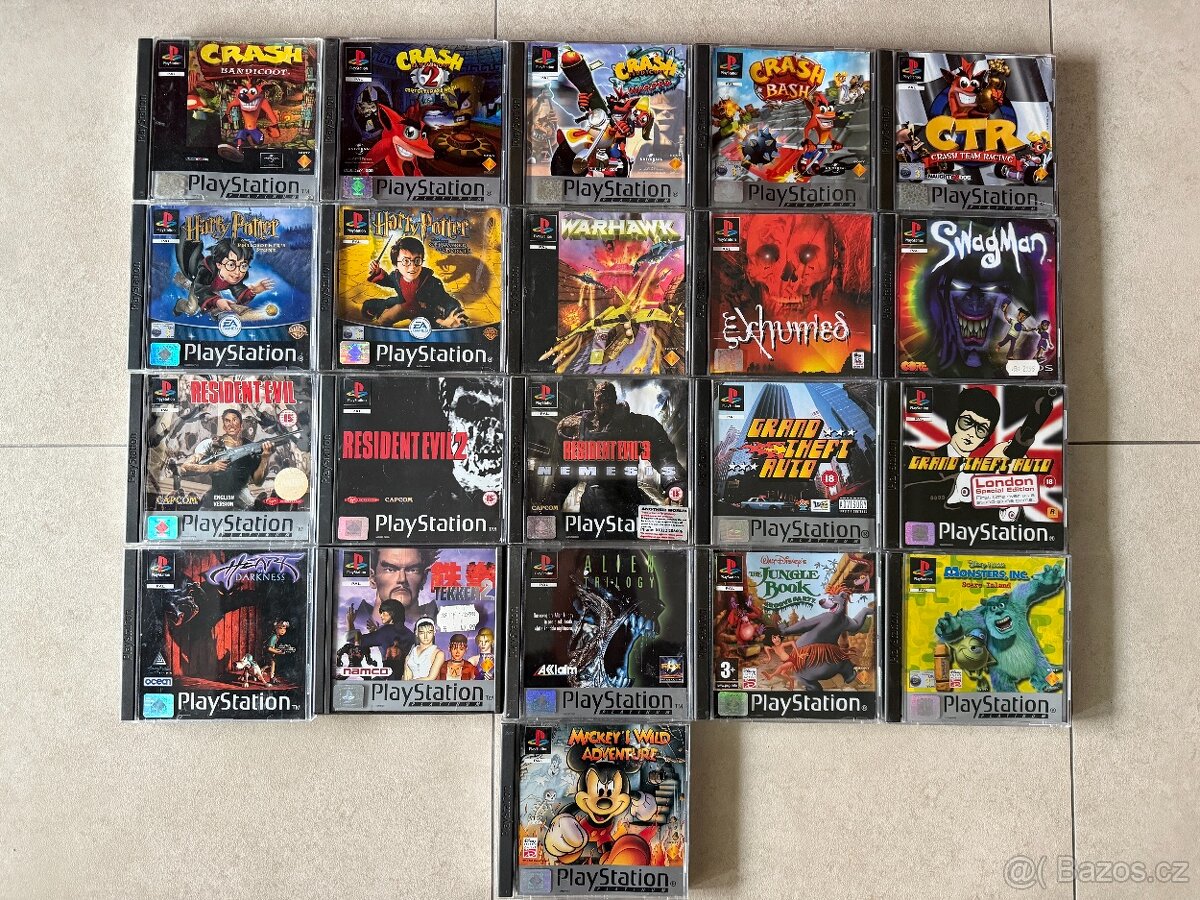 Hry playstation 1 komplet Aj