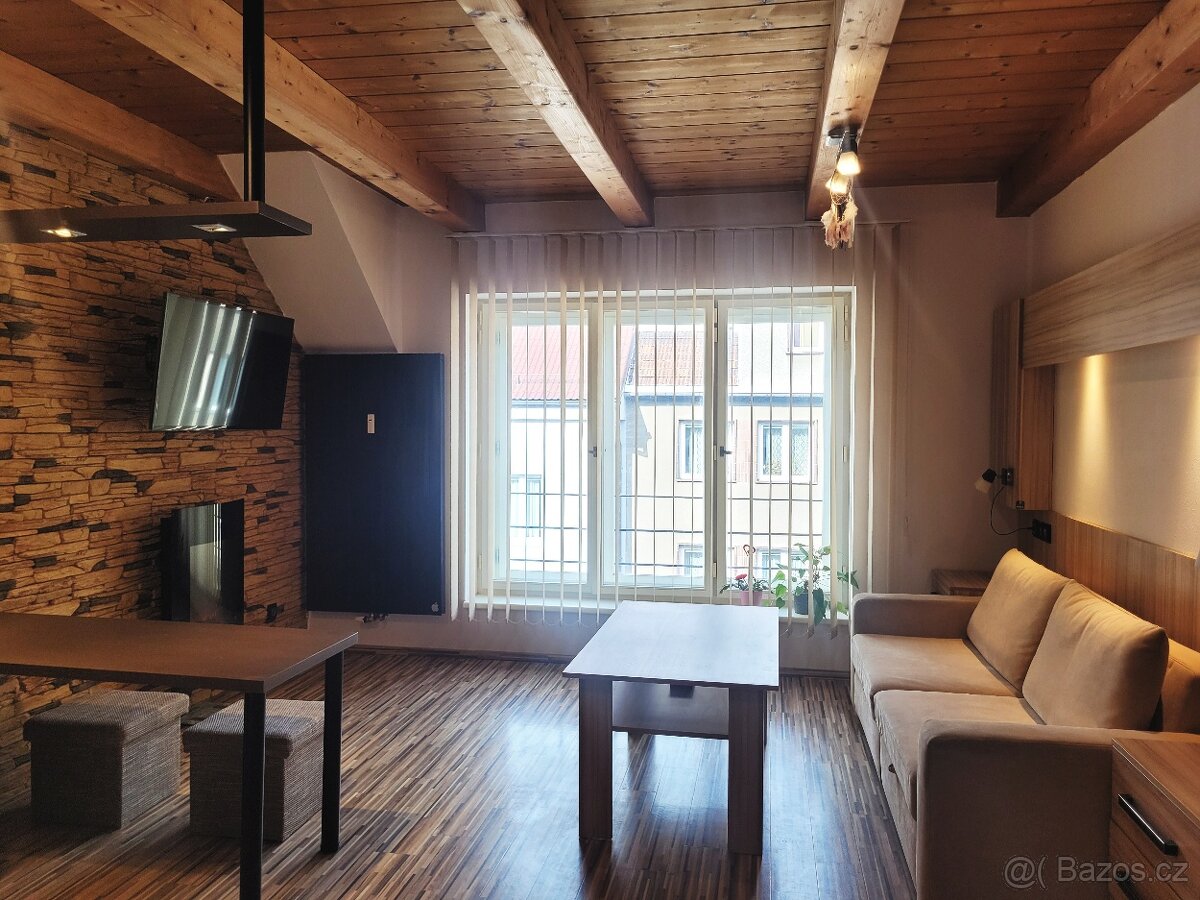 Pronájem vybaveného bytu 1+kk, 33 m2, Na Belánce, Plzeň