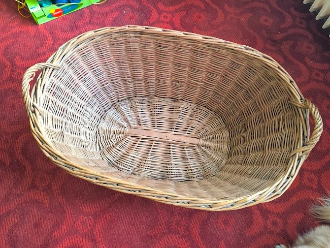 Proutěný koš na prádlo velký-retro