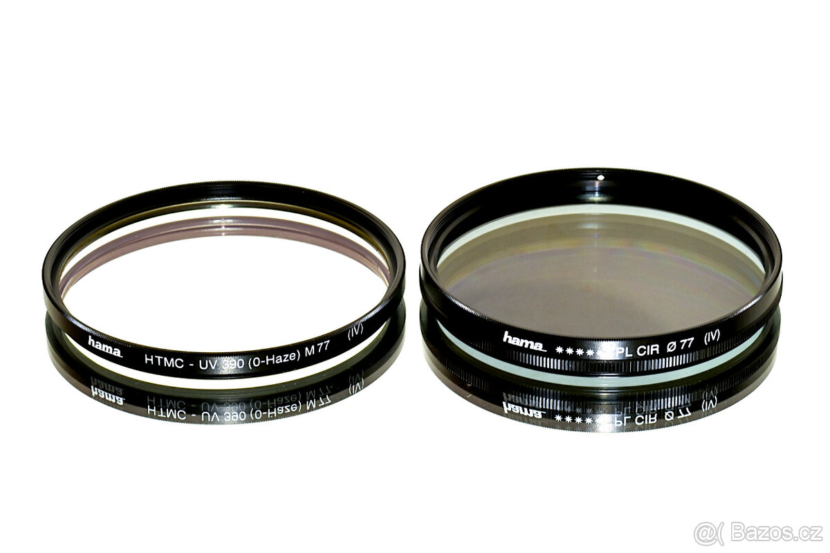 2 ks Hama 77mm UV HTMC + CPL polarizační NEPOUŽITÉ