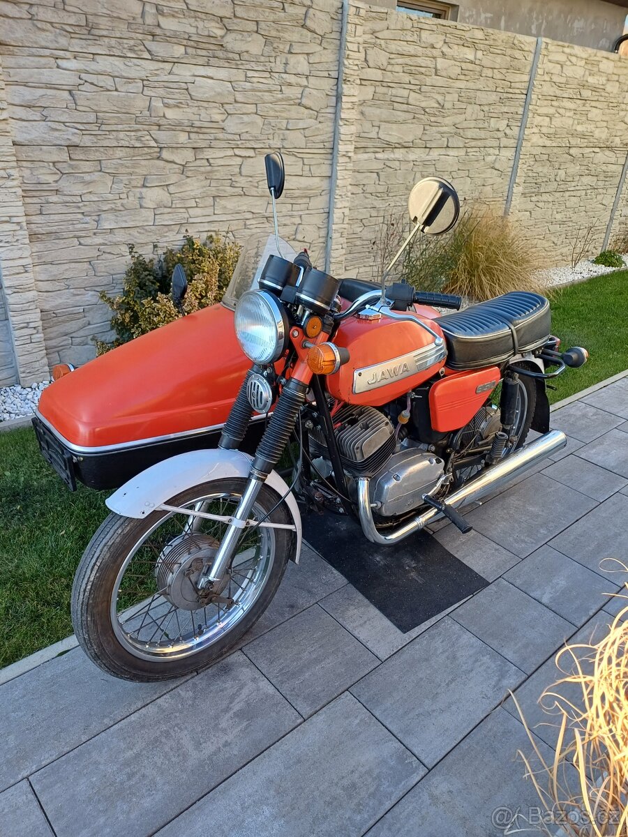 Jawa 350/634 + velorex 562 s TP původní