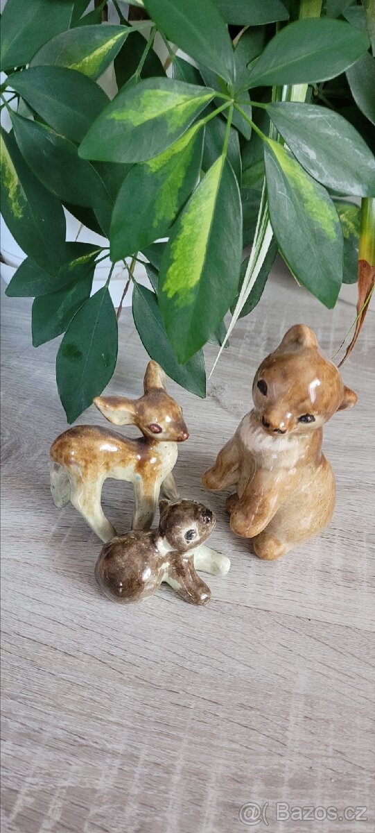 Porcelán lesní zvířata