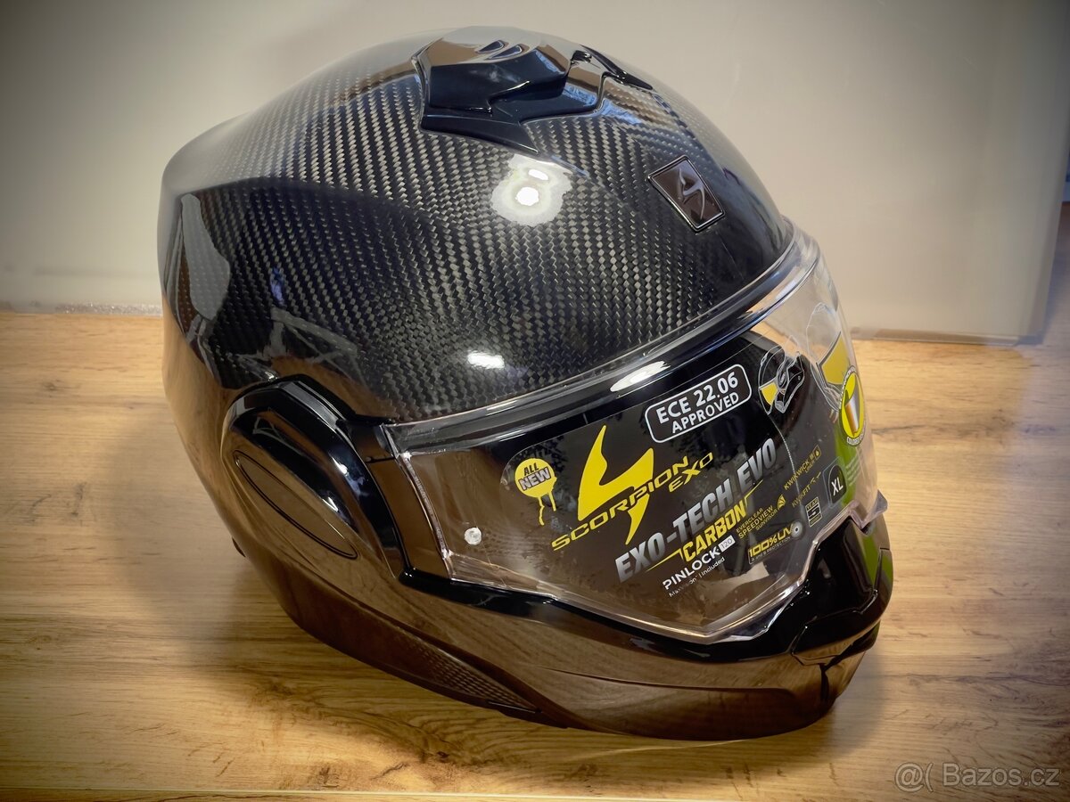 Přilba překlopná Scorpion EXO-Tech EVO Carbon XL + kom