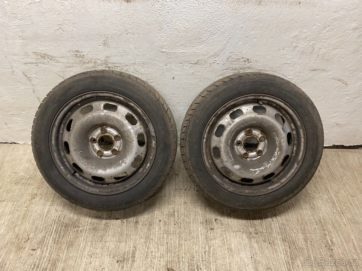 2x PLECHOVÝ DISK 6Jx15H2 ET38 5x100 S PNEU MATADOR 195/65R15