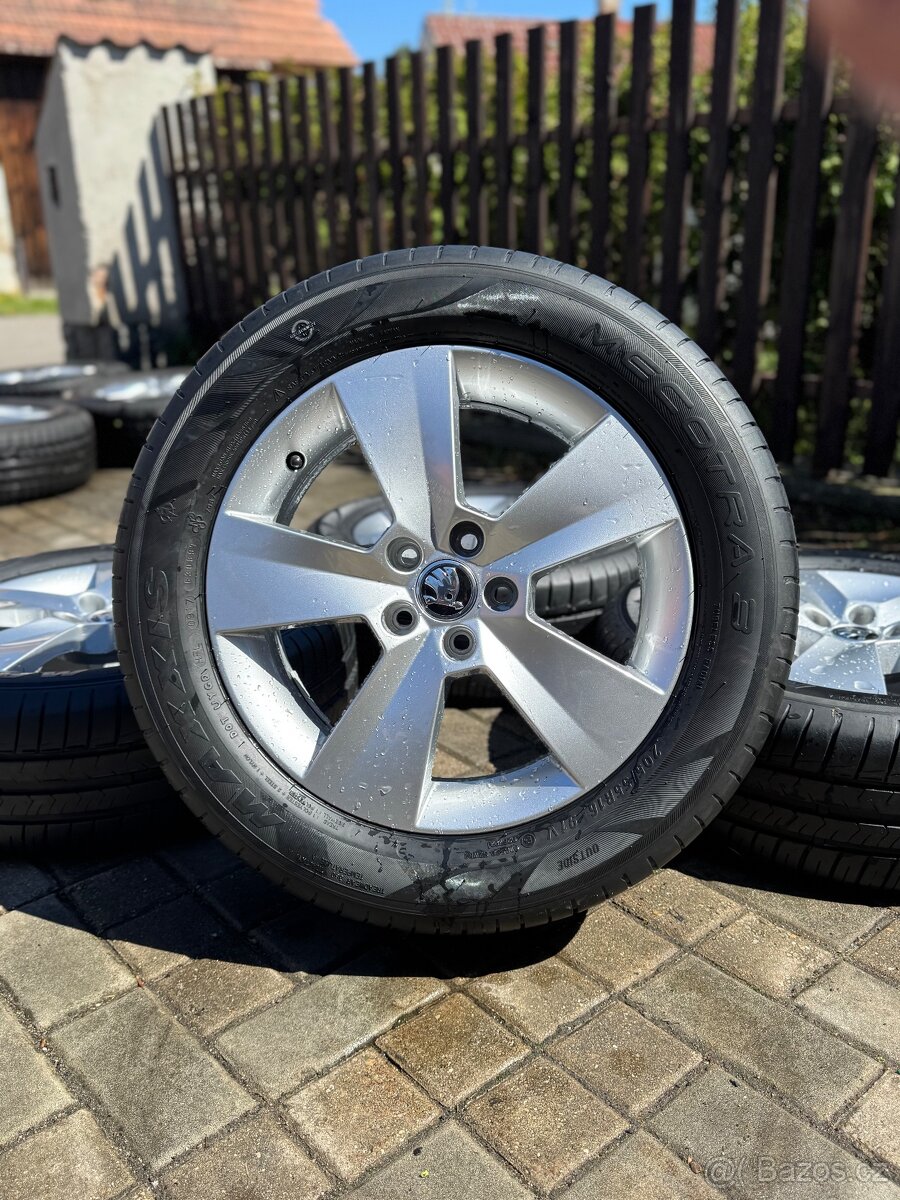 ORIGINÁL Alu Škoda NYOTA R16, 5x100 - ZÁNOVNÍ, LETNÍ