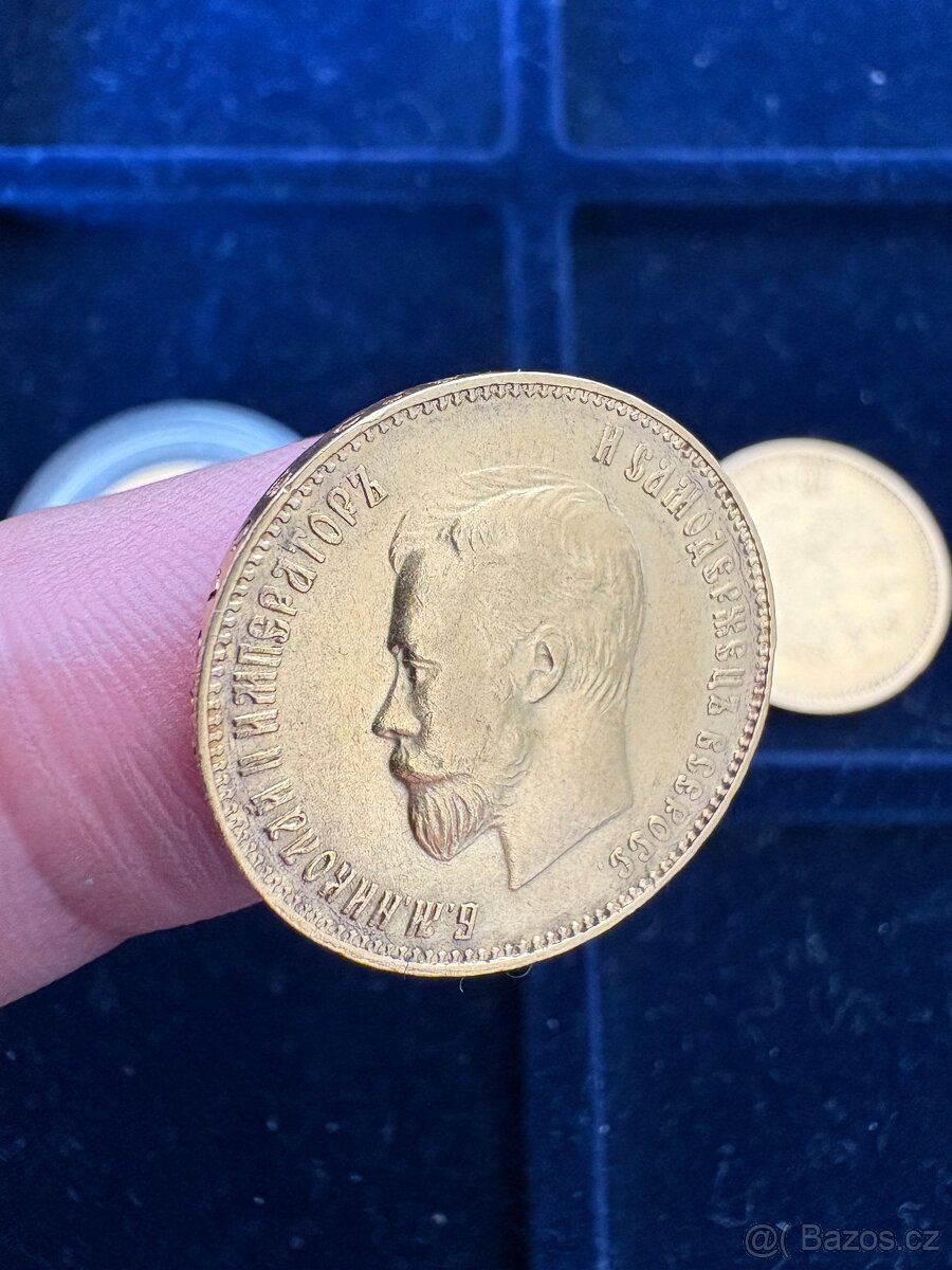 Zlatá mince - 10 rubl r. 1911 EB, super stav