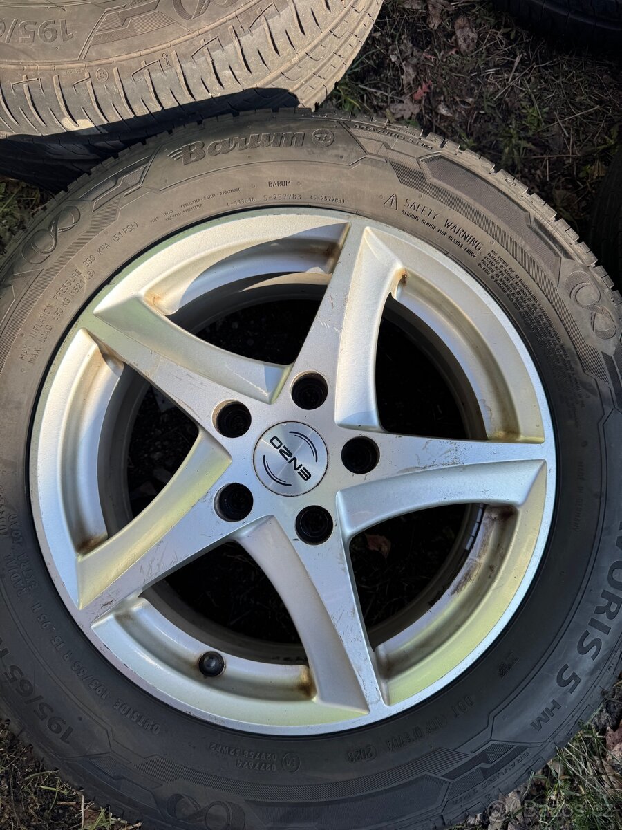 15“ Alu kola 5x112 zánovním pneu 195/65 r15