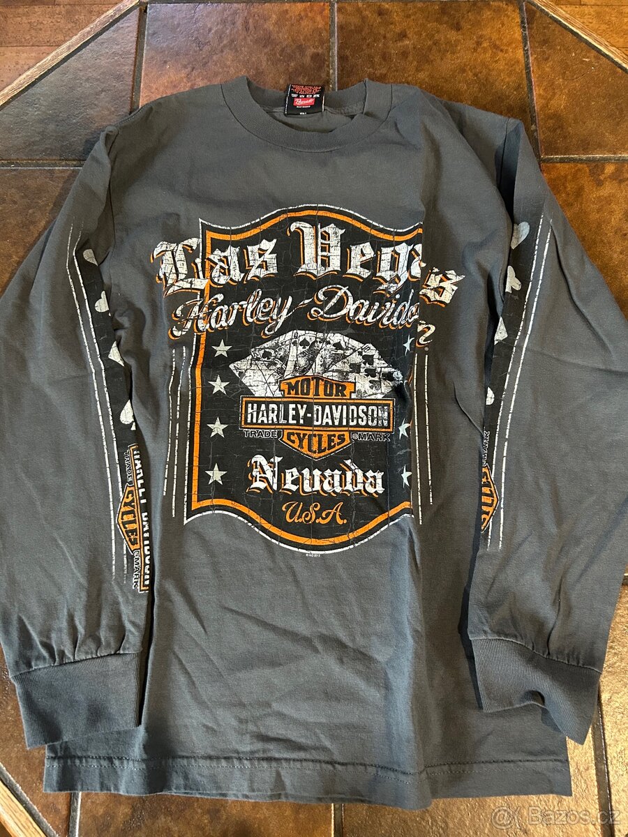 Harley Davidson tričko s dlouhým rukávem unisex vel. S