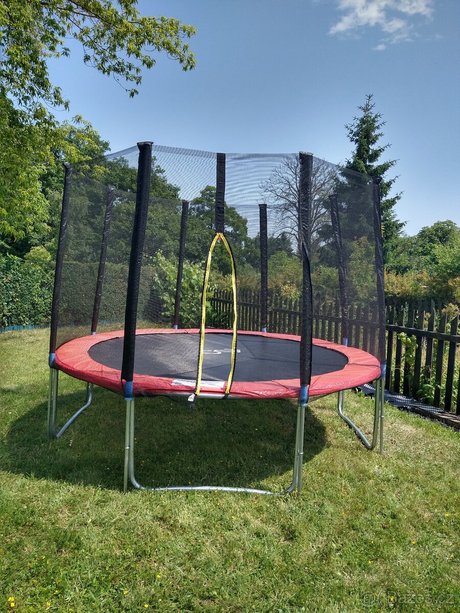 Trampolína 305 cm červená