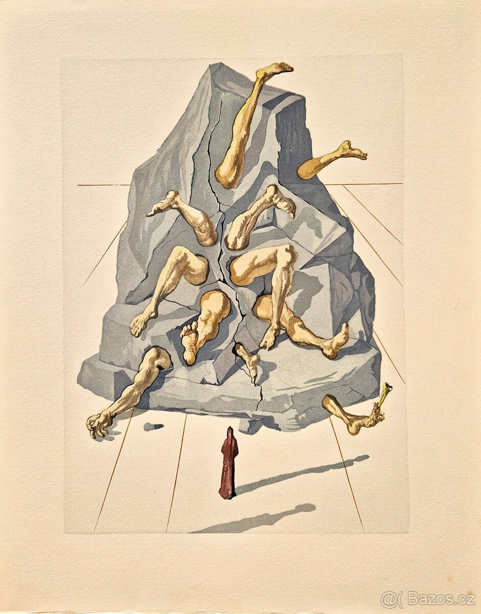 SALVADOR DALI - Simonyho trest (Dante - Božská komédia) (Bez