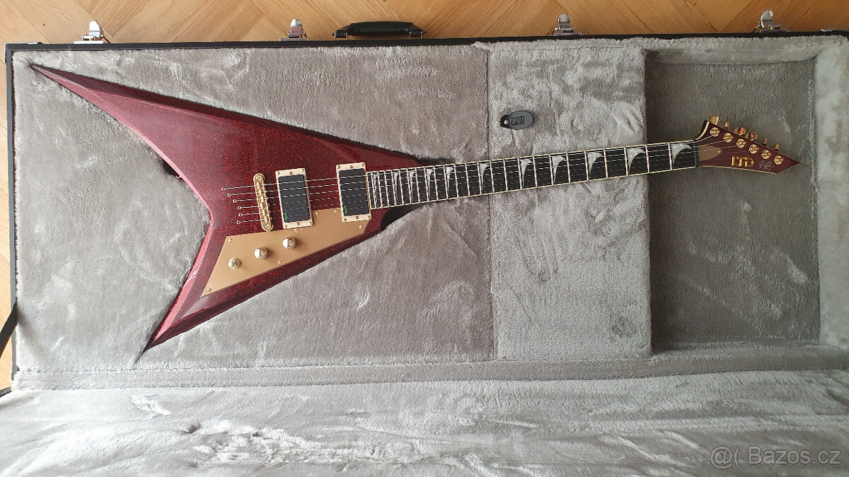 Zánovní kytara ESP LTD KH-V Kirk Hammet signature - Red Spar