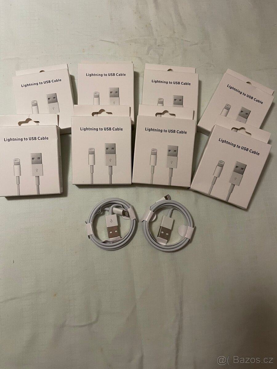 USB kabely – Lightning, USB-C, Micro USB (více kusů)