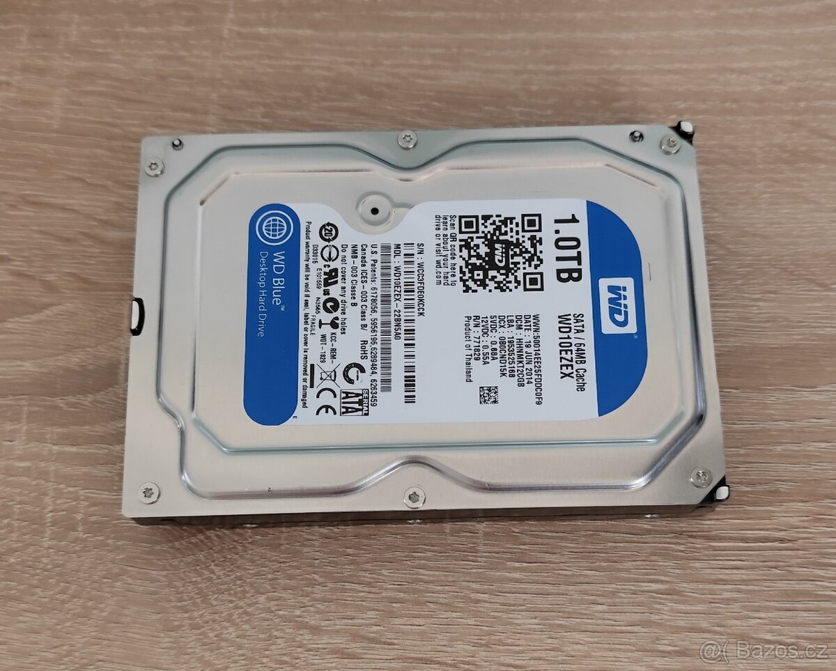 3,5" SATA HDD 1 TB WESTERN DIGITAL BLUE WD10EZEX-22BN5A0