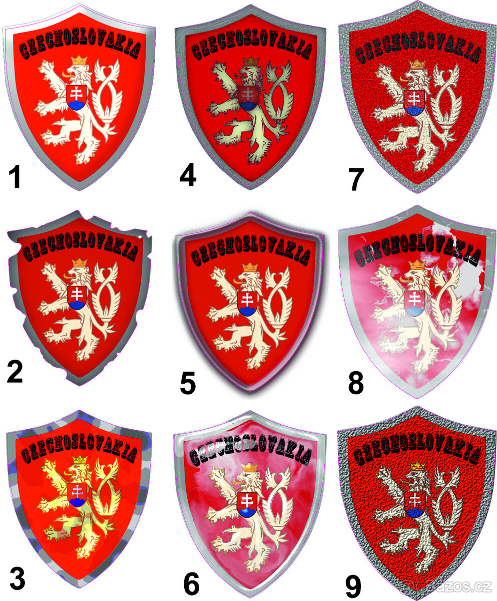 Samolepky Czechoslovakia Znak ČSSR