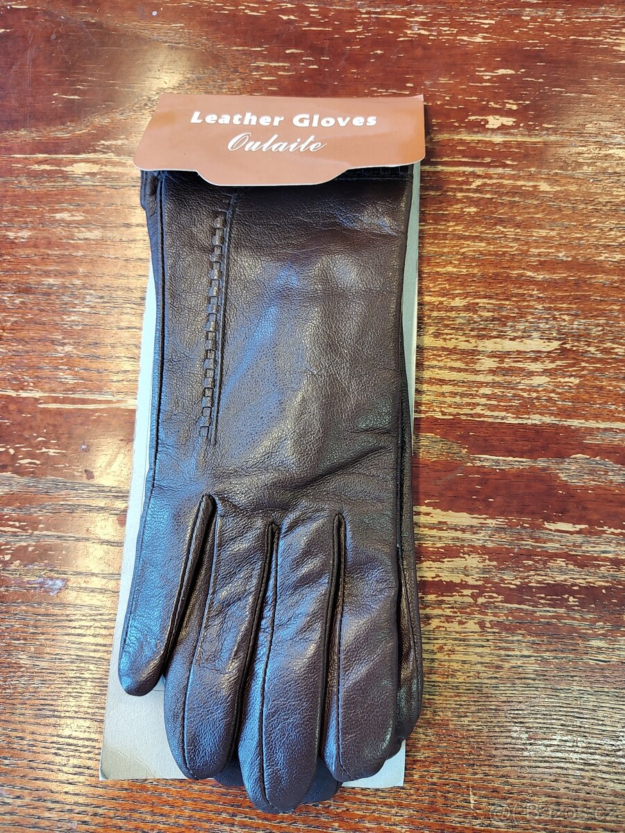 Luxusní dámské kožené rukavice s teplou podšívkou
