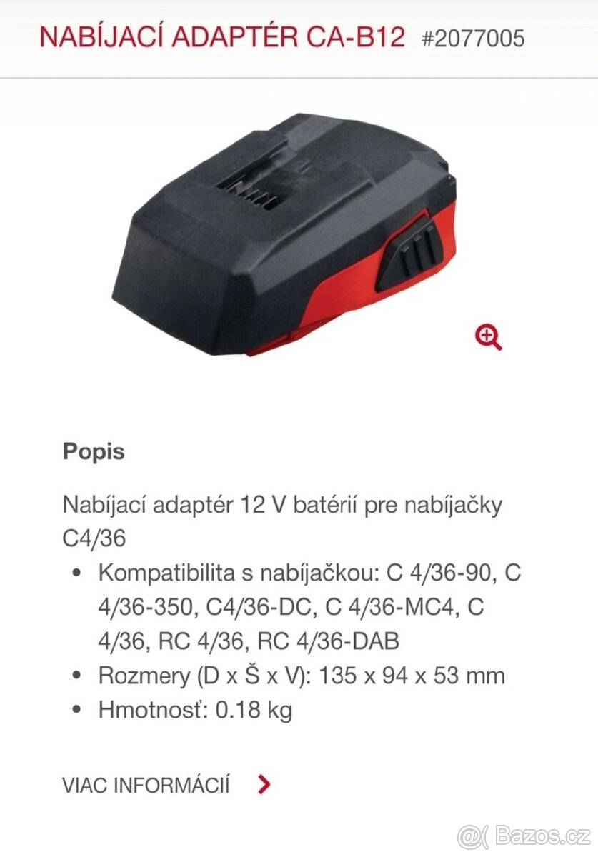 Hilti nabíjací adaptér