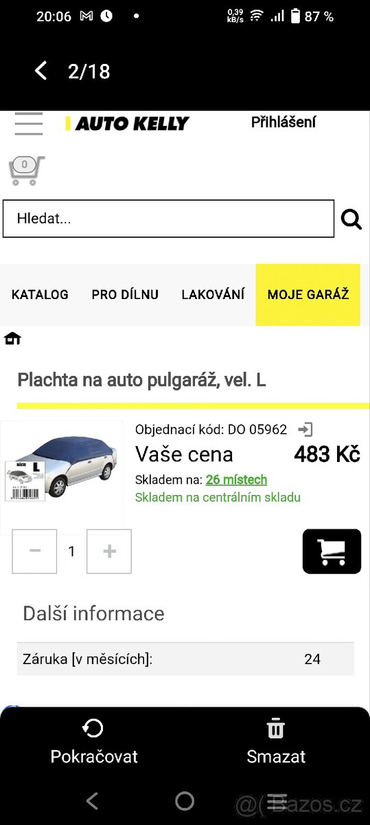 Prodej plachty