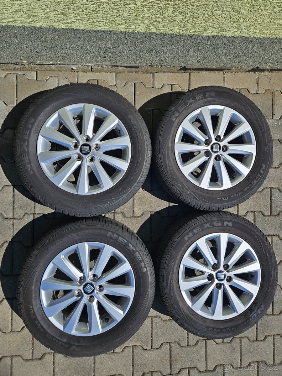 5x100 15 5,5J ET40 orig.Seat alu kola vč let. pneu 185 65 15